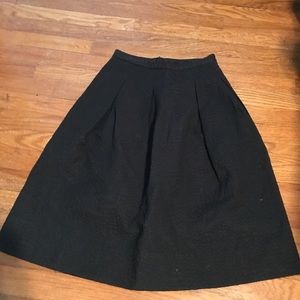 Structured Midi Skirt Black